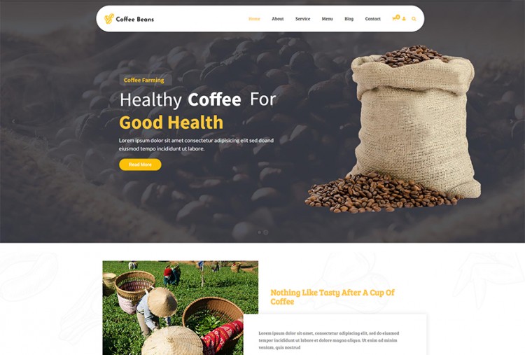 Coffee Beans & Coffee Farming WordPress Theme