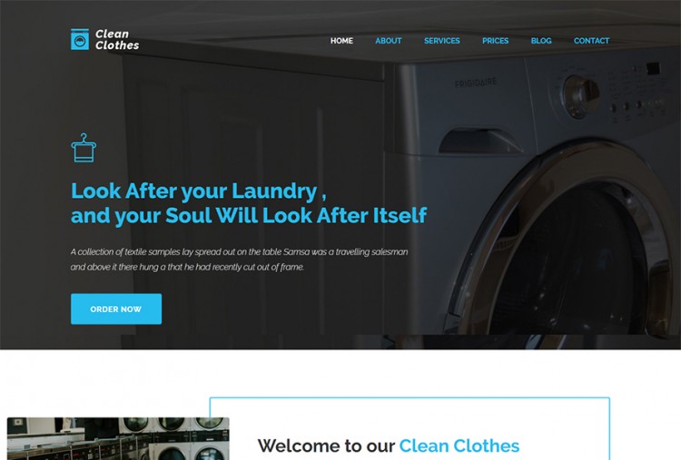 Laundry Service Html Website Template