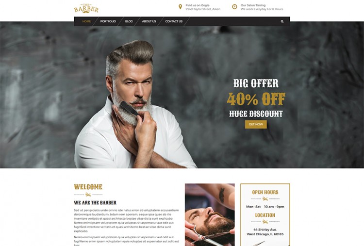 Barber Shop HTML Website Template