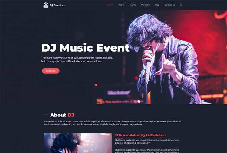 DJ Services WordPress Theme