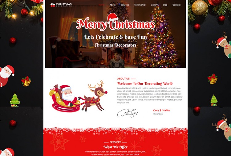 Christmas Decoration WordPress Theme