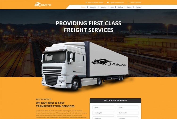 Logistic HTML Website Template