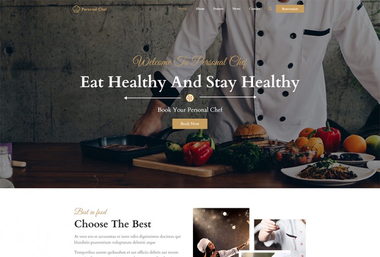Personal Chef WordPress Theme