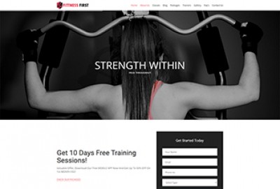 Fitness First Single Page HTML Website Template