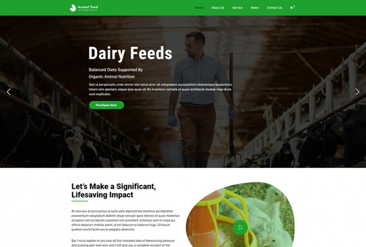Animal Feed Production WordPress Theme