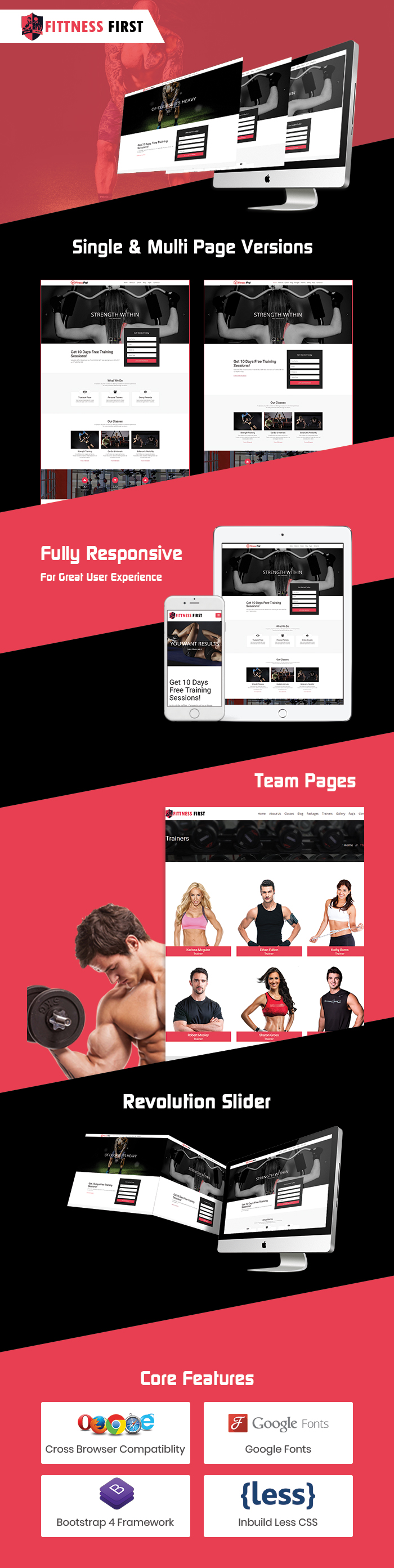 Fitness HTML Website Template