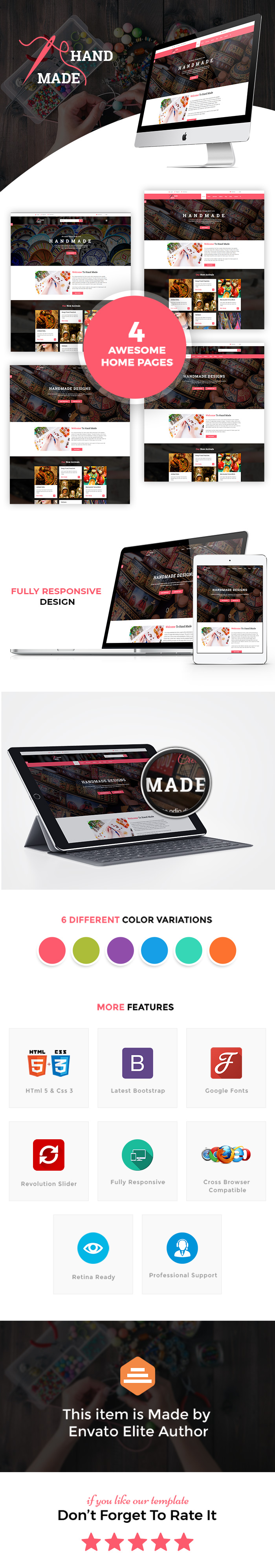 Handmade & Craft HTML Website Template 