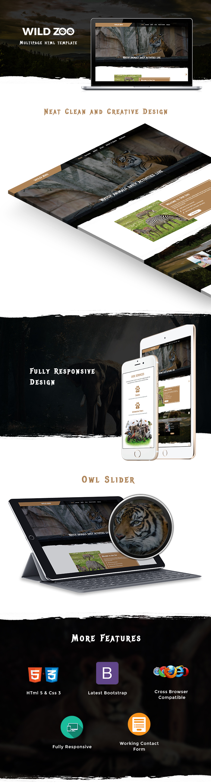 Wild Zoo HTML Website Templates