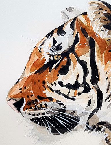 Making wild lion art