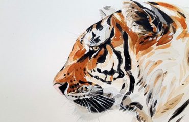 Making wild lion art